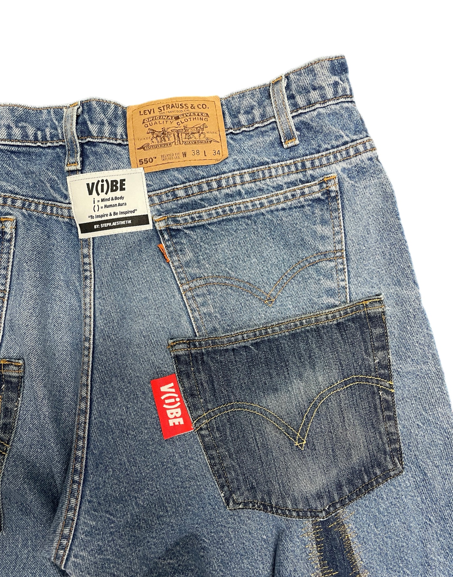 Double Back Pocket Flare Denim