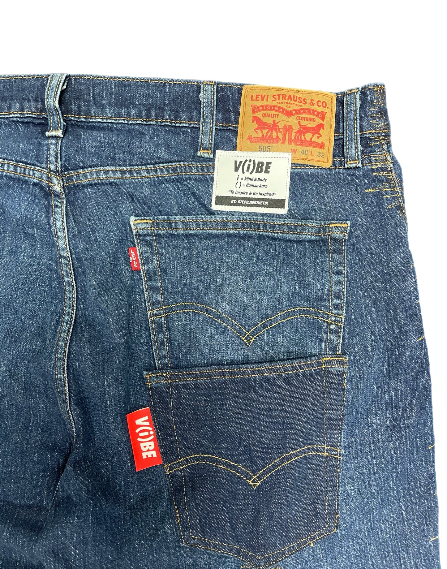Double Back Pocket Flare Denim
