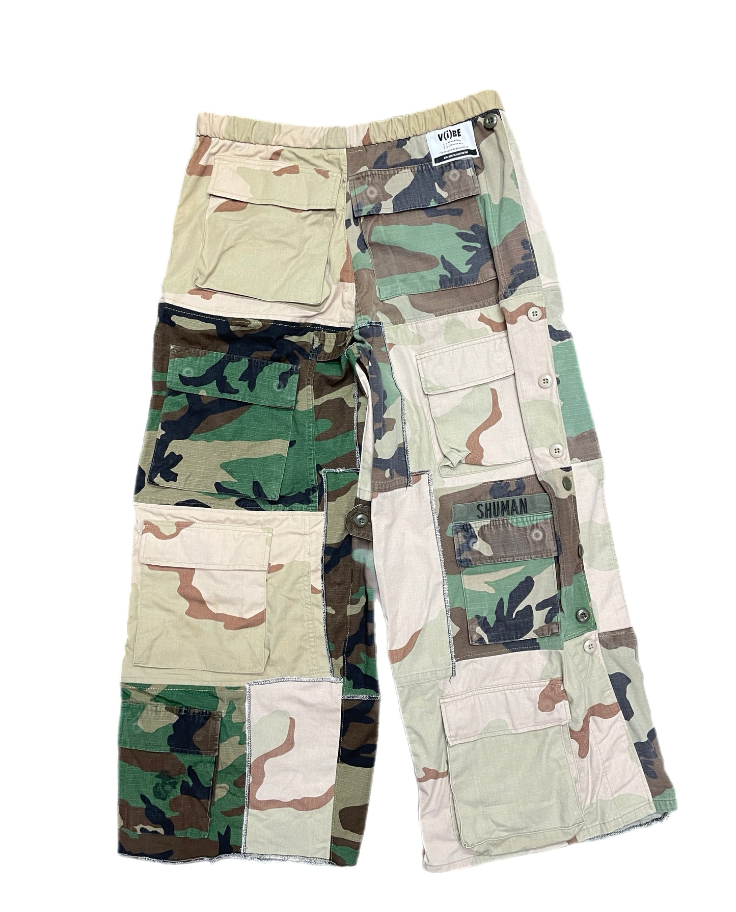 16 Pocket Patchwork Camo Pants