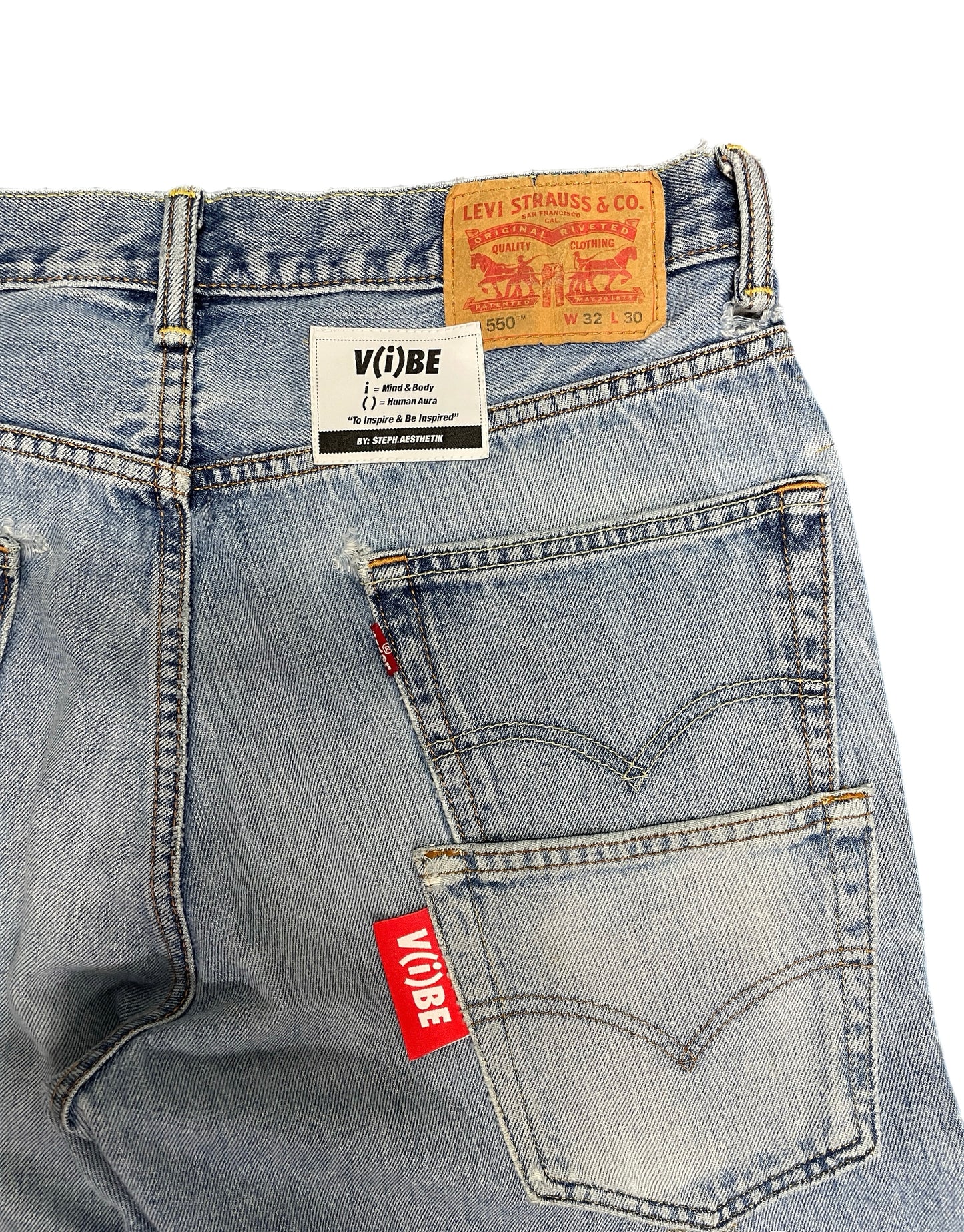 Double Back Pocket Flare Denim