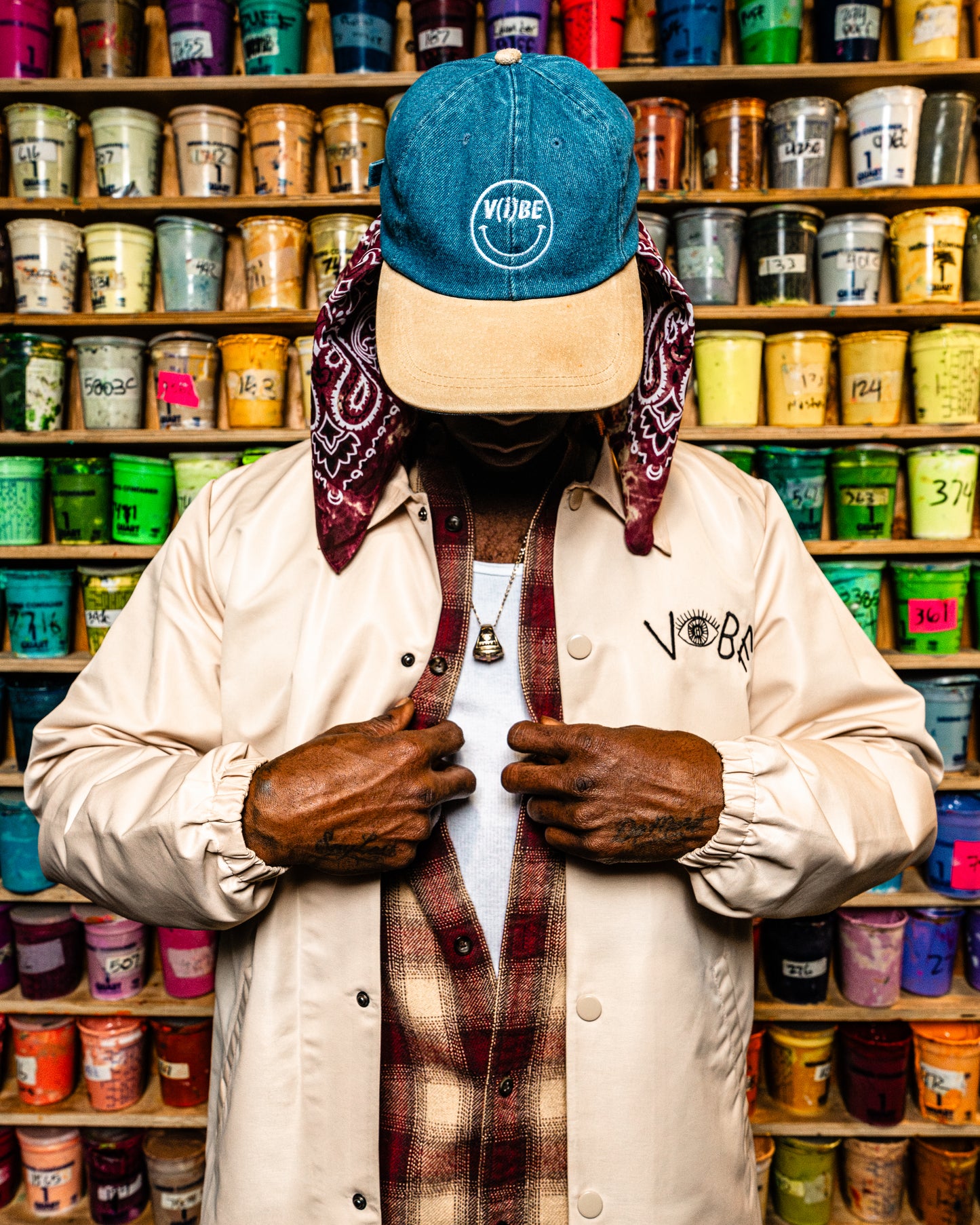 Smiley V(i)BE Logo Denim Hat