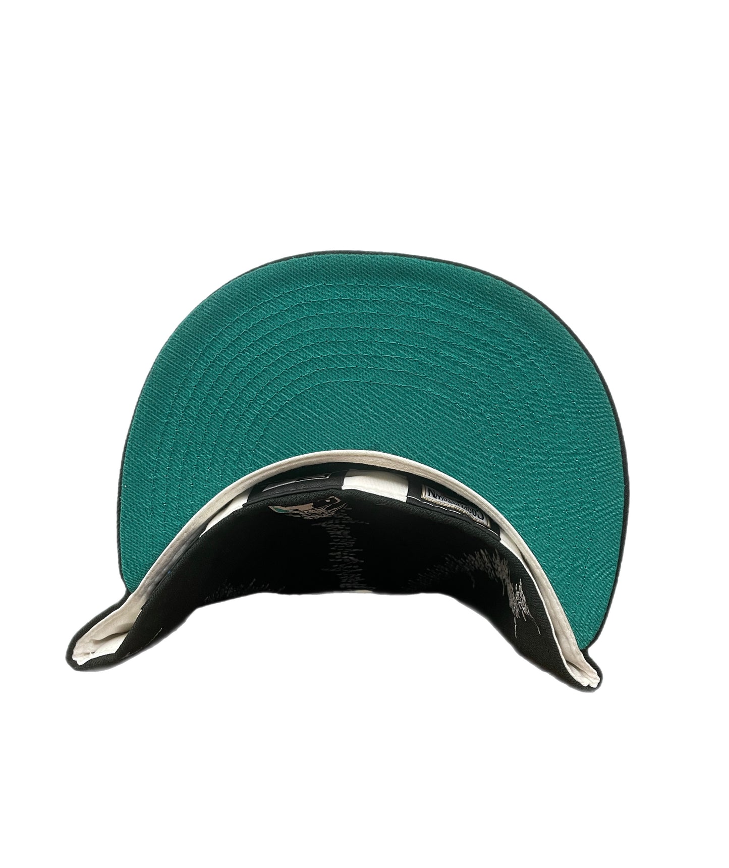 Black Static Stitch Fitted Cap