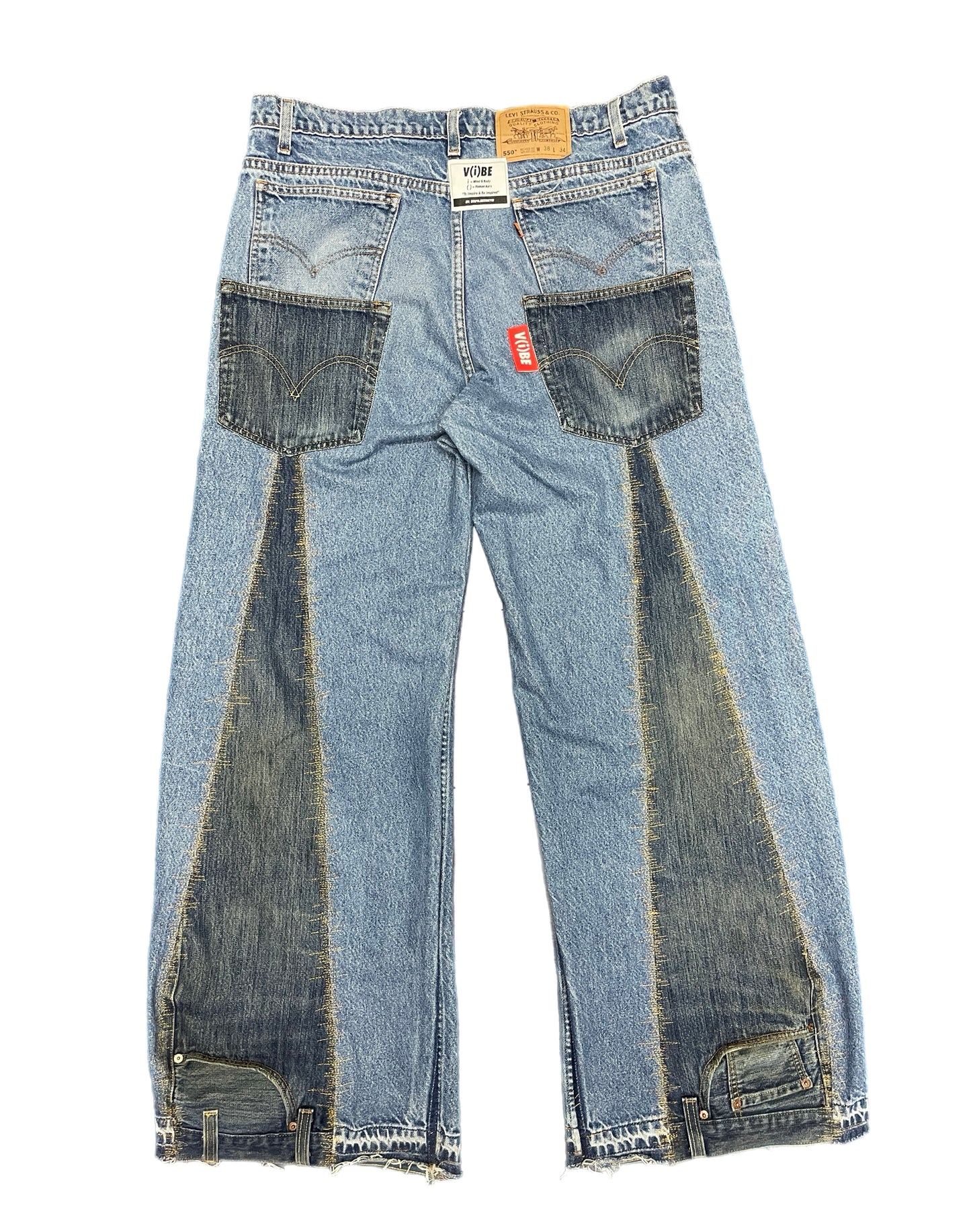 Double Back Pocket Flare Denim