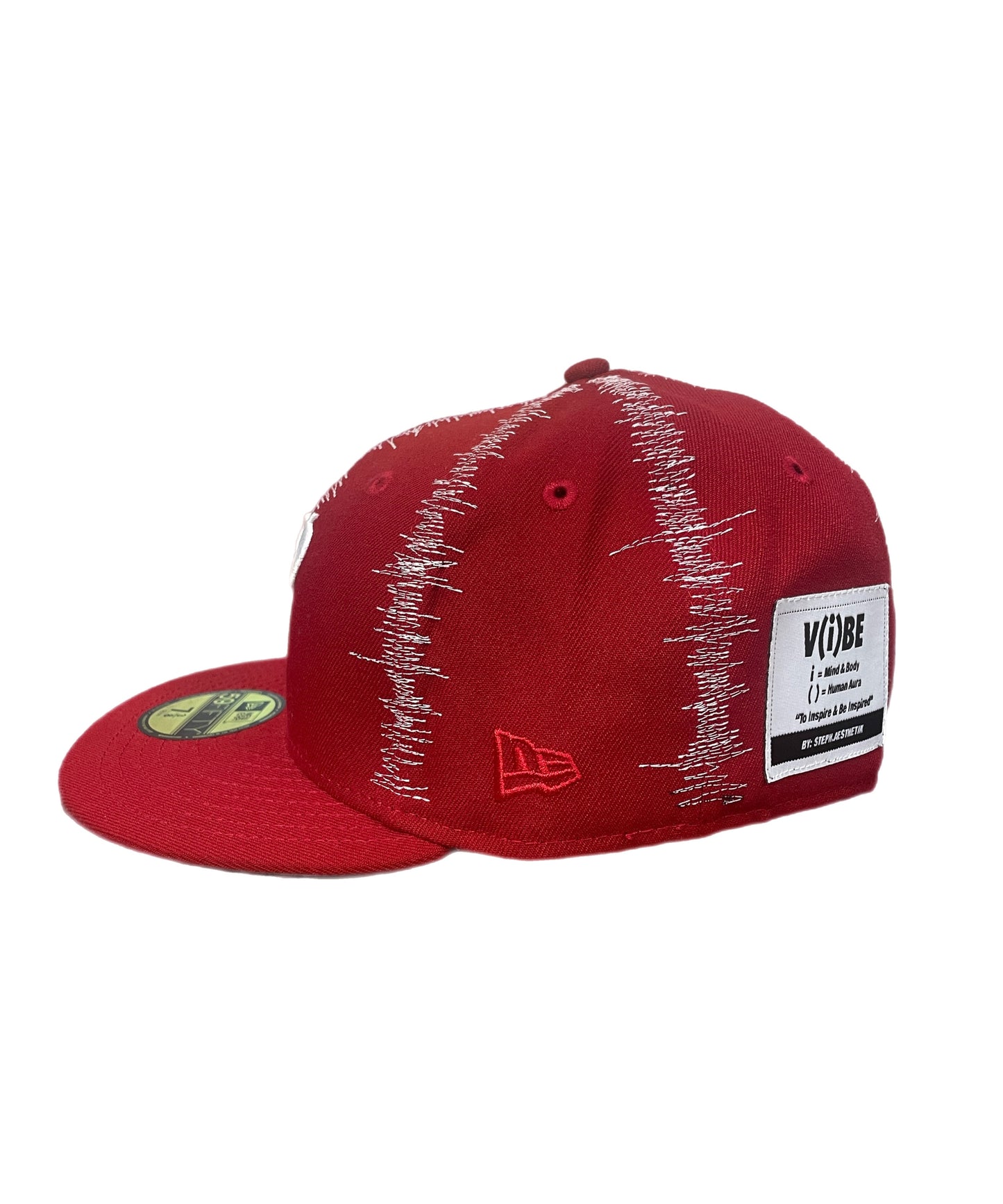 Red Static Stitch Padres Fitted Cap