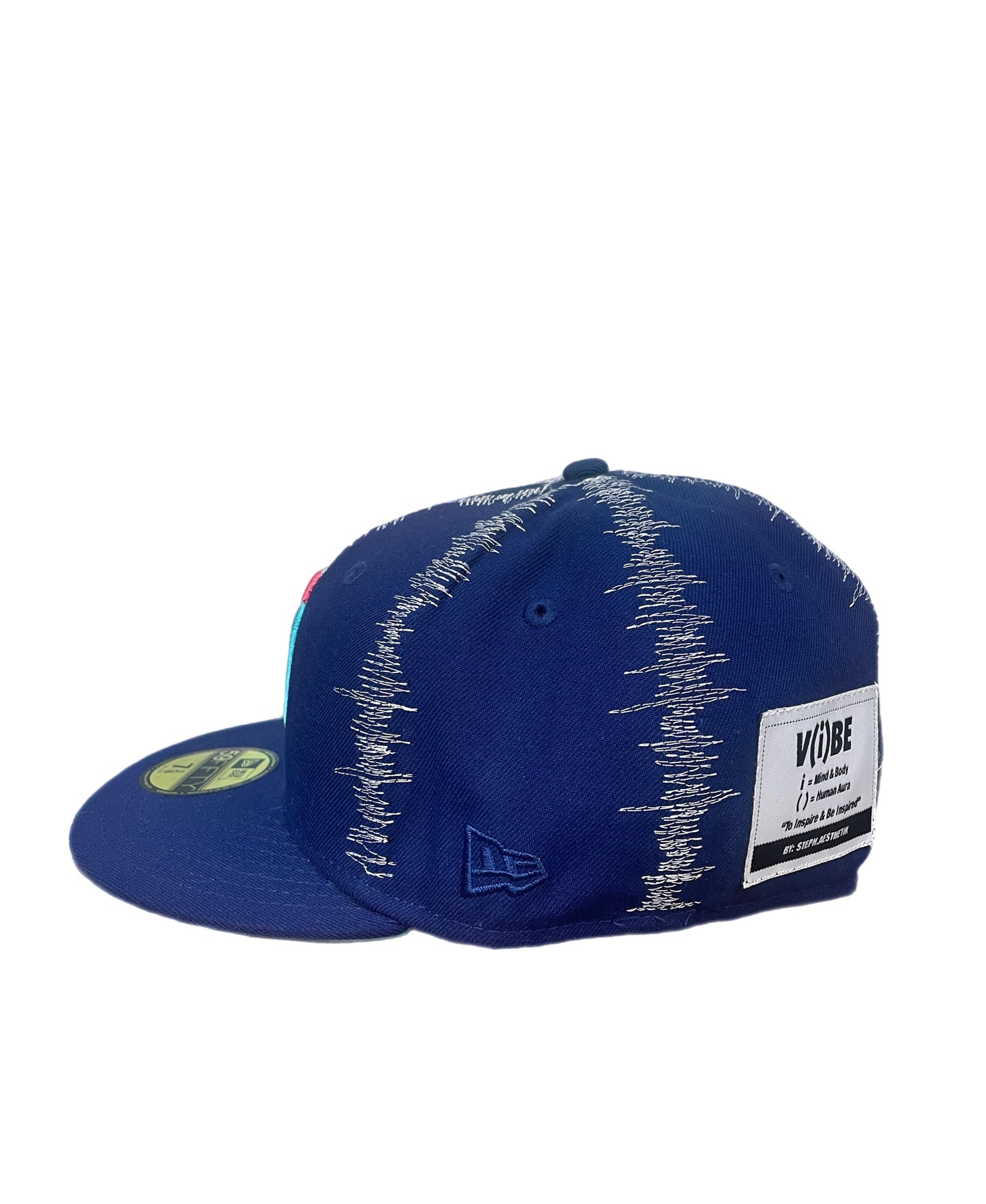 Blue Static Stitch Padre Fitted