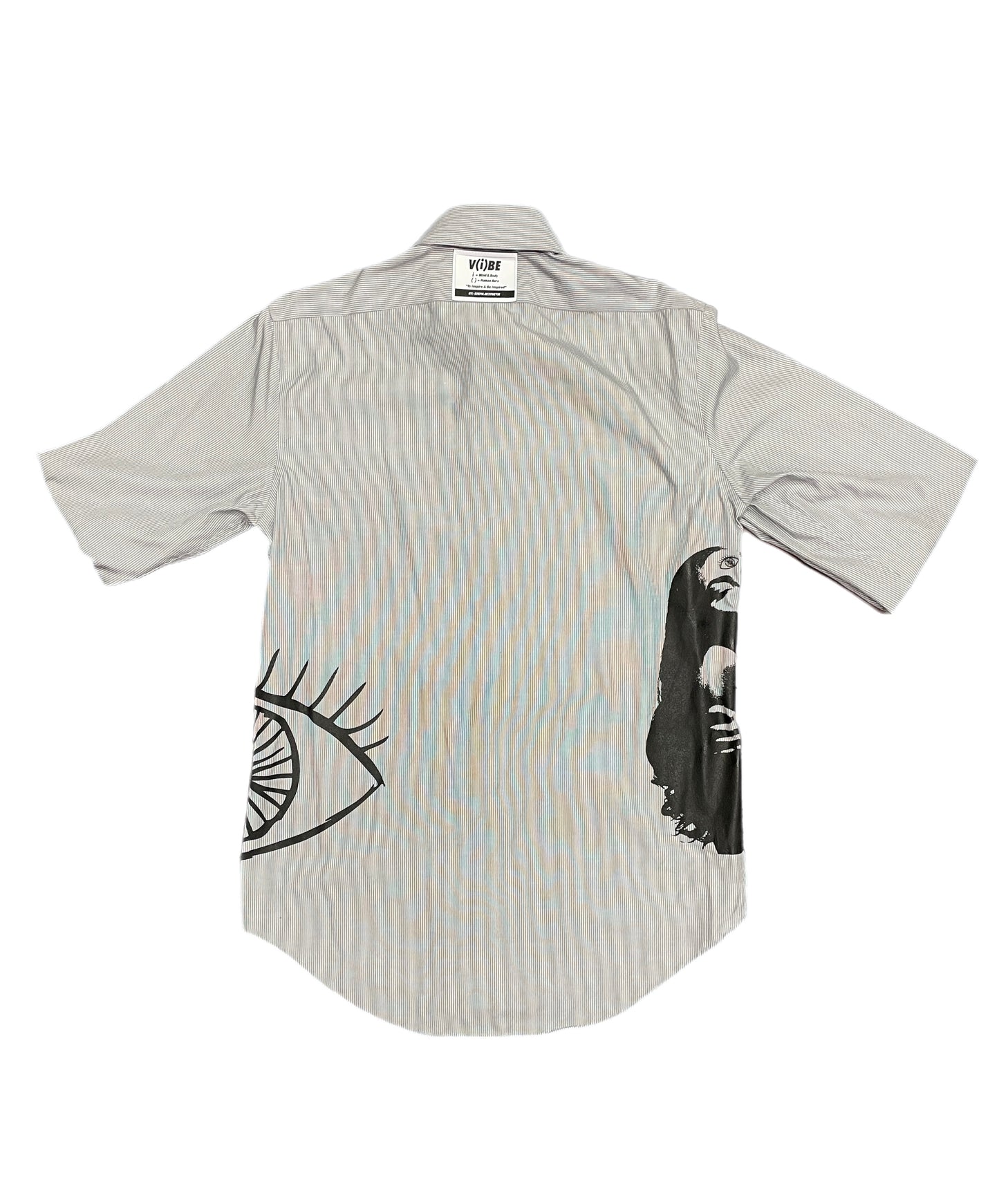 1 Off Grey Stripe Top