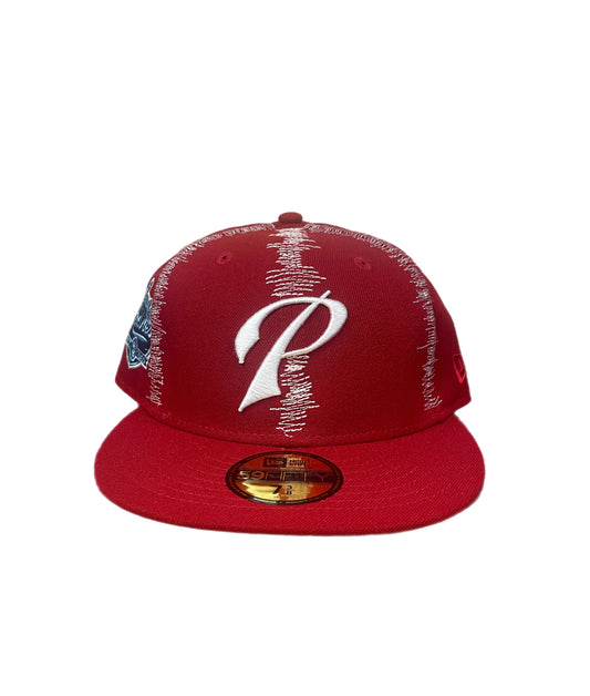 Red Static Stitch Padres Fitted Cap