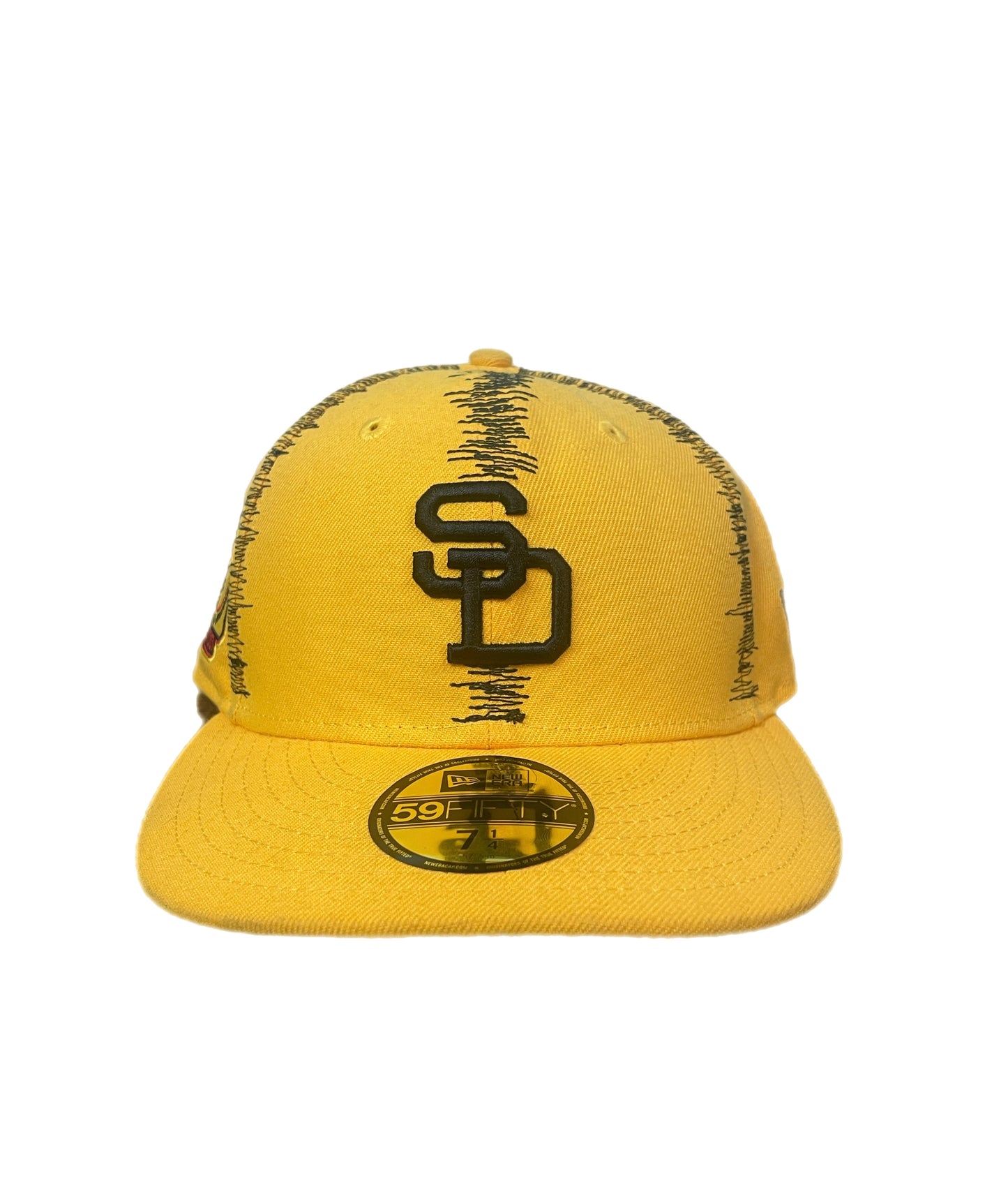 Yellow Static Stitch Padre Fitted Cap