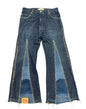 Double Back Pocket Flare Denim