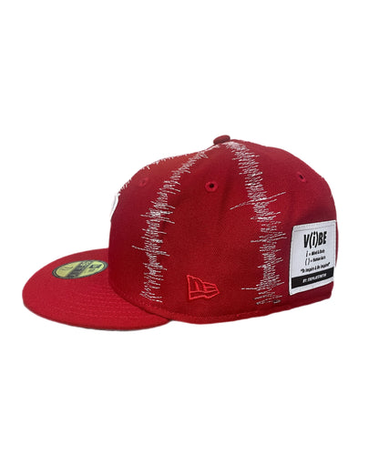 Red Static Stitch Padres Fitted Cap