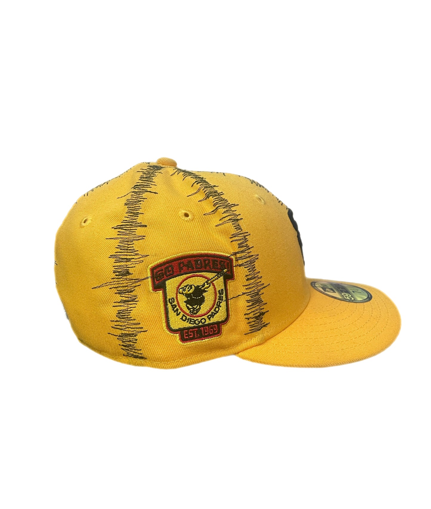 Yellow Static Stitch Padre Fitted Cap