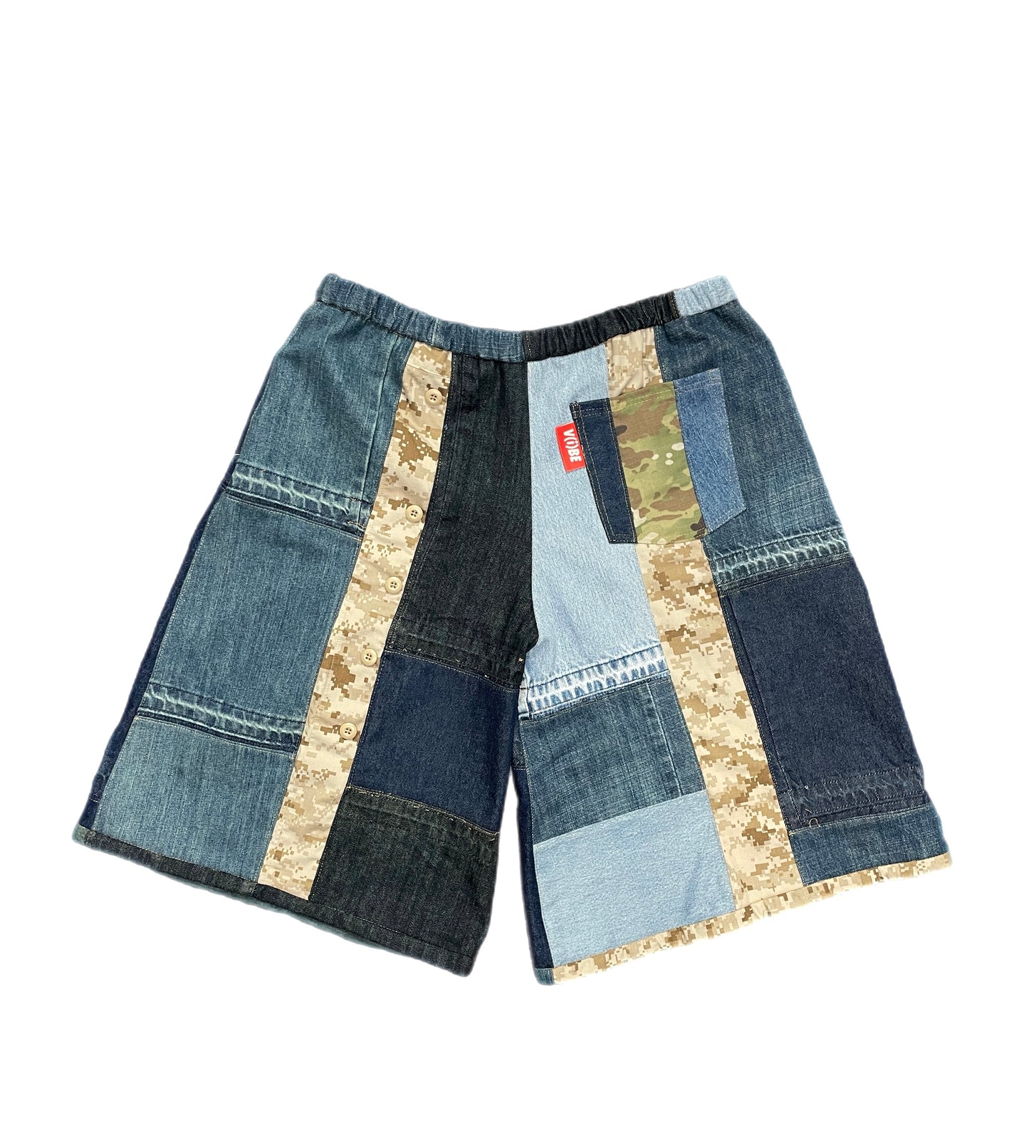 Denim Camo Shorts