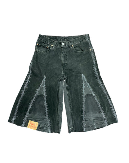 Static Stitch Denim Jorts