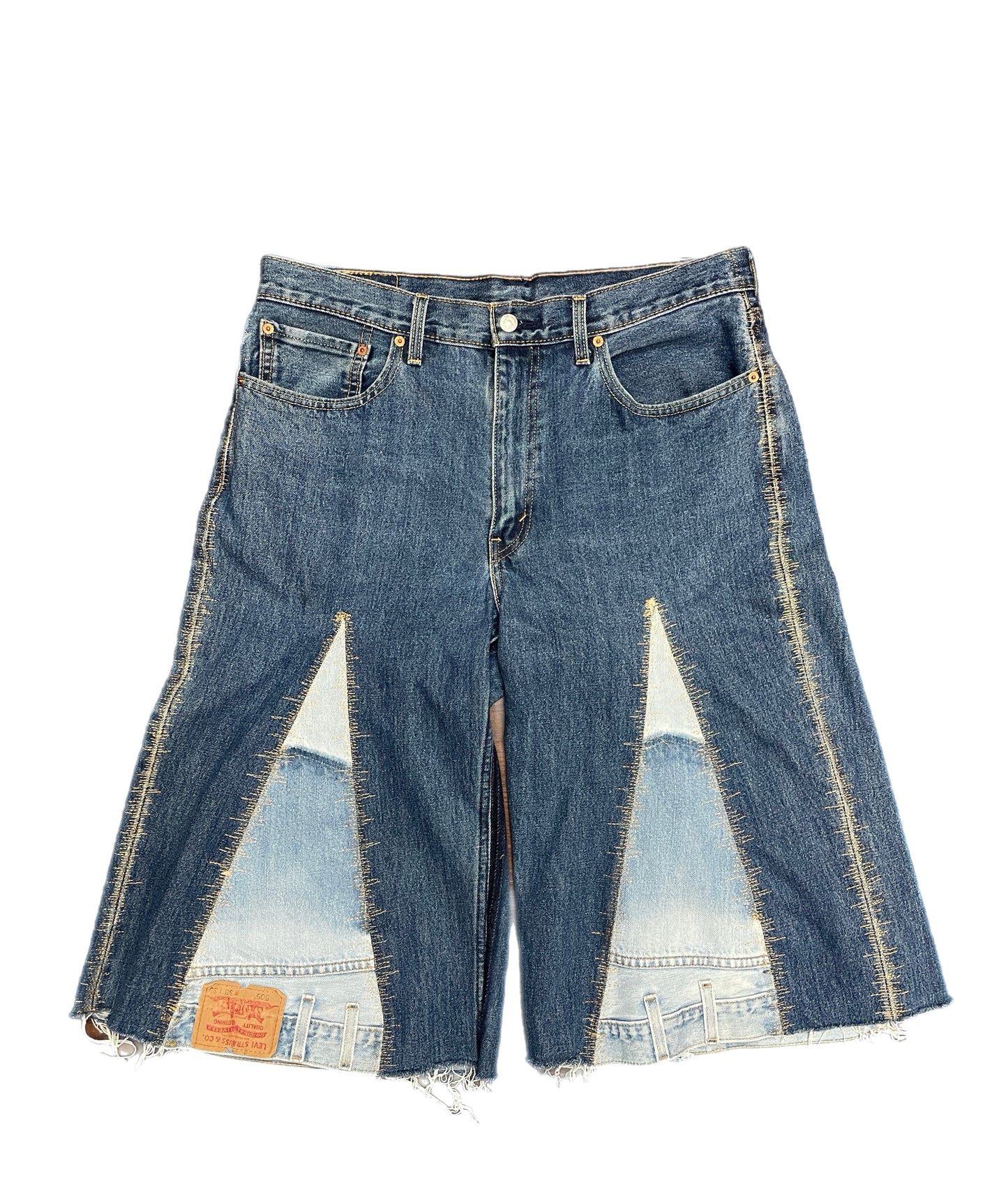 Static Stitch Denim Jorts