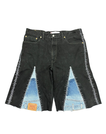 Static Stitch Denim Jorts