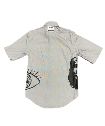 1 Off Grey Stripe Top