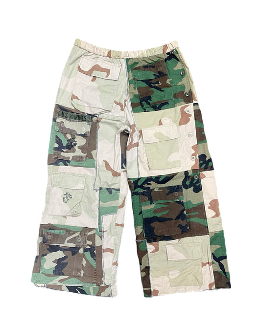 16 Pocket Patchwork Camo Pants